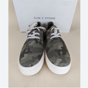 Sun and Stone, men's camo sneaker, size 9, used as in tried on in a store.​​​